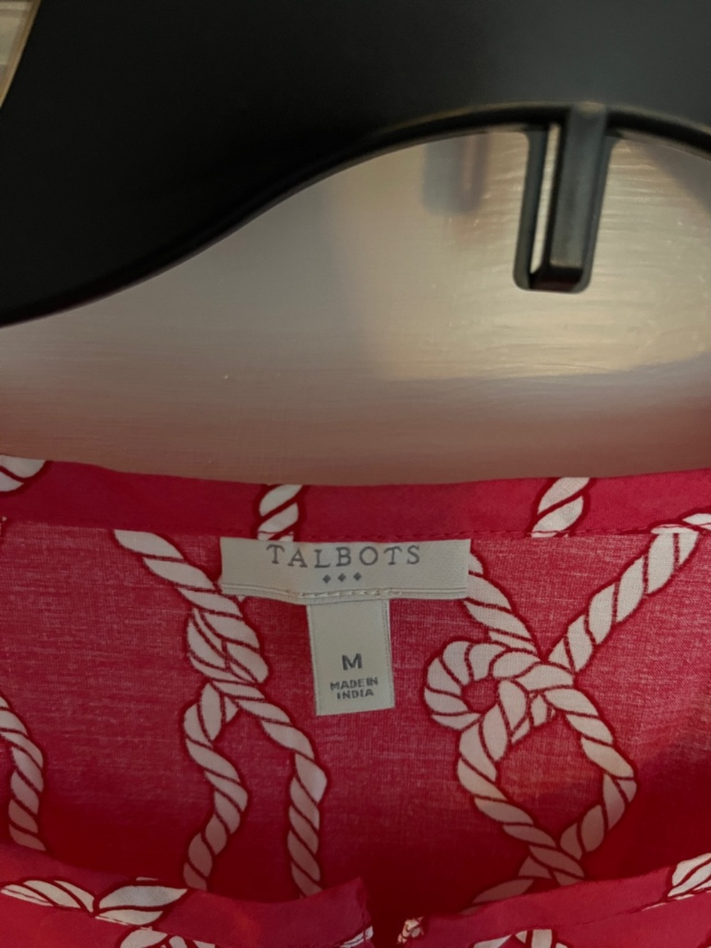 Talbots Rope-Print Top - Picture 2 of 4